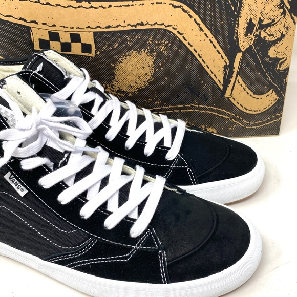 VANS The Lizzie Shoe Casual Men Suede Canvas White Black Sneakers Hi VN0A4BX1Y28 - Picture 7 of 11
